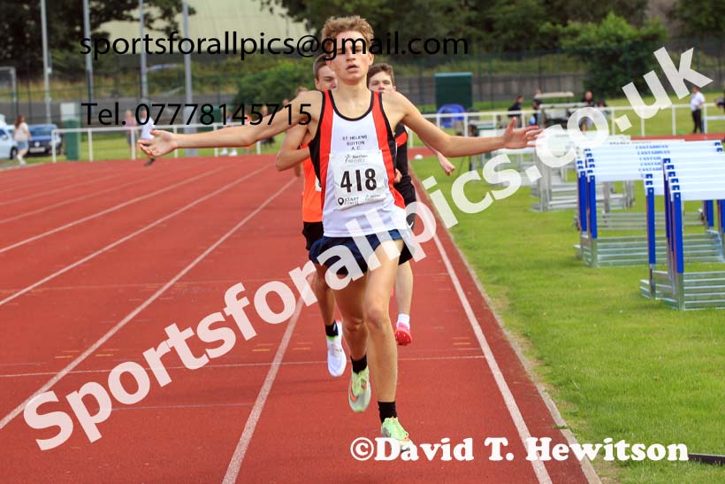 Mens under-17s 800 metres, 2023 Northern Under-13s, Under-15s and Under-17s, Middlesbrough.  Photo: David T. Hewitson/Sports for All Pics